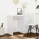 Maison Chic Pisalna miza - pisarniška miza - Računalniška miza visok sijaj bela 90x45x76 cm iverna plošča, (21785511) | Shoptok.si