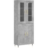  Visoka komoda siva betona 69,5x34x180 cm od konstruiranog drva | shoptok.hr