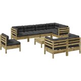  9-dijelni set vrtnih sofa s jastucima od impregnirane borovine | shoptok.hr