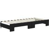  Dnevni krevet na razvlačenje s ladicama crni 80x200 cm tkanina | shoptok.hr