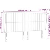  Vzglavje z ušesi temno sivo 163x23x118/128 cm žamet, (20794070) | Shoptok.si