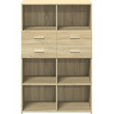  Visoka komoda boja hrasta 80 x 42,5 x 124 cm konstruirano drvo | Eponuda.ba