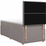  Boxspring krevet s madracem Sivosmeđa 90 x 190 cm Tkanina Slike