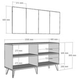 Hanah home komoda isil - anthracite, gold anthracitegold console | ePonuda.com