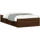  Za krevet smeđa boja hrasta hrasta 100x200 cm | shoptok.hr