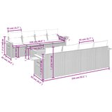  9-dijelni set vrtnih sofa od poliratana s jastucima crni | shoptok.hr