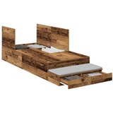  Krevet s ladicama s ladicama Staro drvo 80 cm Konstruirano drvo | shoptok.hr