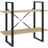 Ormarić za knjige s 2 razine boja hrasta 80 x 30 x 70 cm drveni | shoptok.hr