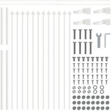  Vrtna Ograda 7 pcs Bijelo 11,9 x 1,2 m Čelik s prahom | shoptok.hr