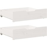 vidaXL Ladice ispod kreveta 2 kom bijele 75x55x16 cm od borovine | shoptok.hr