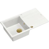 Quadron sudoper EVAN 111 + nano PVD snježno bijela/zlato s daljinskim upravljanjem | shoptok.hr
