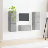 3 Komplet TV omaric 5 pcs Betonsko siva Konstruiran les, (5000132790) | Shoptok.si