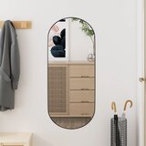 vidaXL Stensko ogledalo 30x70 cm stekleno ovalno | Shoptok.si