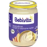 Bio otroška večerna zdrobova kaša - banana in jabolko - 190 g