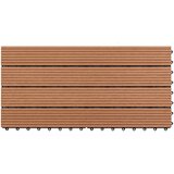  Pločice za decking 6 pcs Smeđa 60 x 30 cm Drvoplastična smjesa | Eponuda.ba