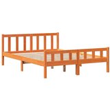 vidaXL Knjižna postelja brez vzmetnice vošč. rjava 150x200cm trden les | Shoptok.si