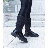 Gemre Black insulated patent boots Villafranca | ePonuda.com