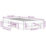  Okvir za krevet boja hrasta 90x190 cm od konstruiranog drva | shoptok.hr