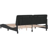  Okvir kreveta s LED-om bez madraca crni 180 x 200 cm baršunasti | shoptok.hr