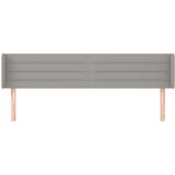 Uzglavlje s ušima svjetlosivo 183x16x78/88 cm od tkanine | shoptok.hr