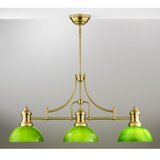 Jupiter 2074 - Luster na šipci PLATINO 3xE27/15W/230V zelena/zlatna | Eponuda.com