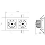 Olimp Sport Ugradna LED lampa 16W dnevno svetlo LUG6430-16/W | ePonuda.com