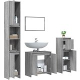  4-dijelni set kupaonskog namještaja siva boja hrasta drveni | shoptok.hr