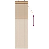 Rolo zavjesa Smeđa 70 x 220 cm Bambus | shoptok.hr