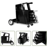 The Living Store Varilni voziček s 4 predali črne barve - Varilni Voziček, (21738164) | Shoptok.si