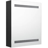  LED kupaonski ormarić s ogledalom crni 50 x 14 x 60 cm | Eponuda.com