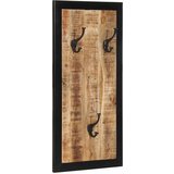 vidaXL Plaščni obešalnik 40x2x80 cm Masivni neobdelan les Mango | Shoptok.si