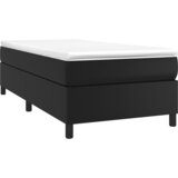  s oprugama i madracem crni 90x190 cm od umjetne kože | shoptok.hr