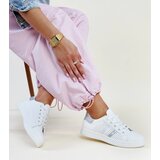 Gemre White-silver eco leather sneakers Berdine | ePonuda.com