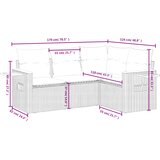  4-dijelni set vrtnih sofa s jastucima bež od poliratana | shoptok.hr