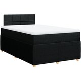 vidaXL Box spring postelja z vzmetnico črn 120x200 cm blago, (21291551) | Shoptok.si