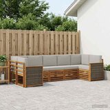  Set vanjskih sofa 6 kom. Prirodna i svjetlosiva Smeđa | Shoptok.si