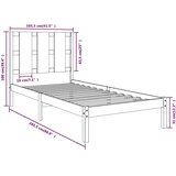 Okvir za krevet od masivne borovine crni 100 x 200 cm | shoptok.hr