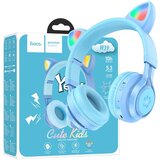 hoco. Slušalice bežične sa mikrofonom, Bluetooth, mačje uši, plava – W39 Cat ear, Blue | Eponuda.ba