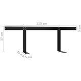  Naslon za sofu od paleta crni 110 cm željezni | shoptok.hr