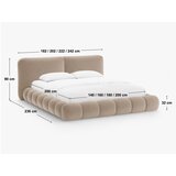 Micadoni Zeleni tapecirani bračni krevet s prostorom za odlaganje s podnicom 200x200 cm Solange – | shoptok.hr
