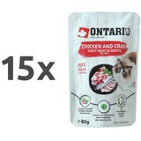 Ontario Cat - piščanec in rakovica v juhi - 80 g 15 x 80 g Cene