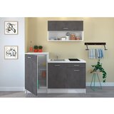 P & B Kuhinjski Blok Brez Aparatov Smart, Siva, Bela, 160cm | Shoptok.si