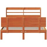  Konstrukcija postelje 2 pcs Voskast rjav Masivno borovo les, (5000121161) | Shoptok.si