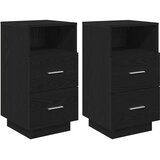  Noćni ormarići 2 kom s 2 ladice crni 36x36x68 cm | shoptok.hr