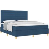 vidaXL krevet s oprugom s madracem Plava Super King Tkanina | shoptok.hr