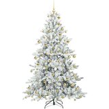 vidaXL Umetno Zložljivo Božično Drevo with LEDs z stojalom 180cm PVC | Shoptok.si