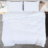  Set posteljine za poplun bijeli 260 x 220 cm pamučni | shoptok.hr