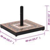  Postolje za suncobran terakota i bijelo četvrtasto 12 kg | shoptok.hr