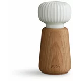 Kähler Design Mlinček za začimbe iz hrastovega lesa z belimi porcelanastimi detajli Hammershoi, višina 13 cm