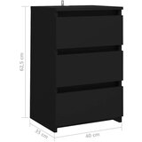  Noćni ormarići 2 kom crni 40 x 35 x 62 5 cm konstruirano drvo | shoptok.hr